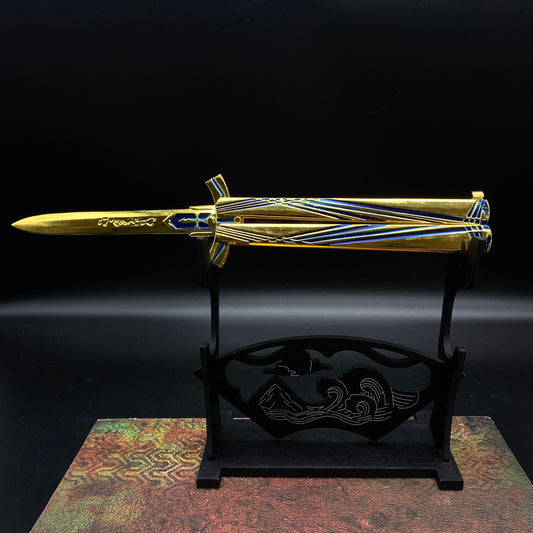 Black Saber Butterfly Knife