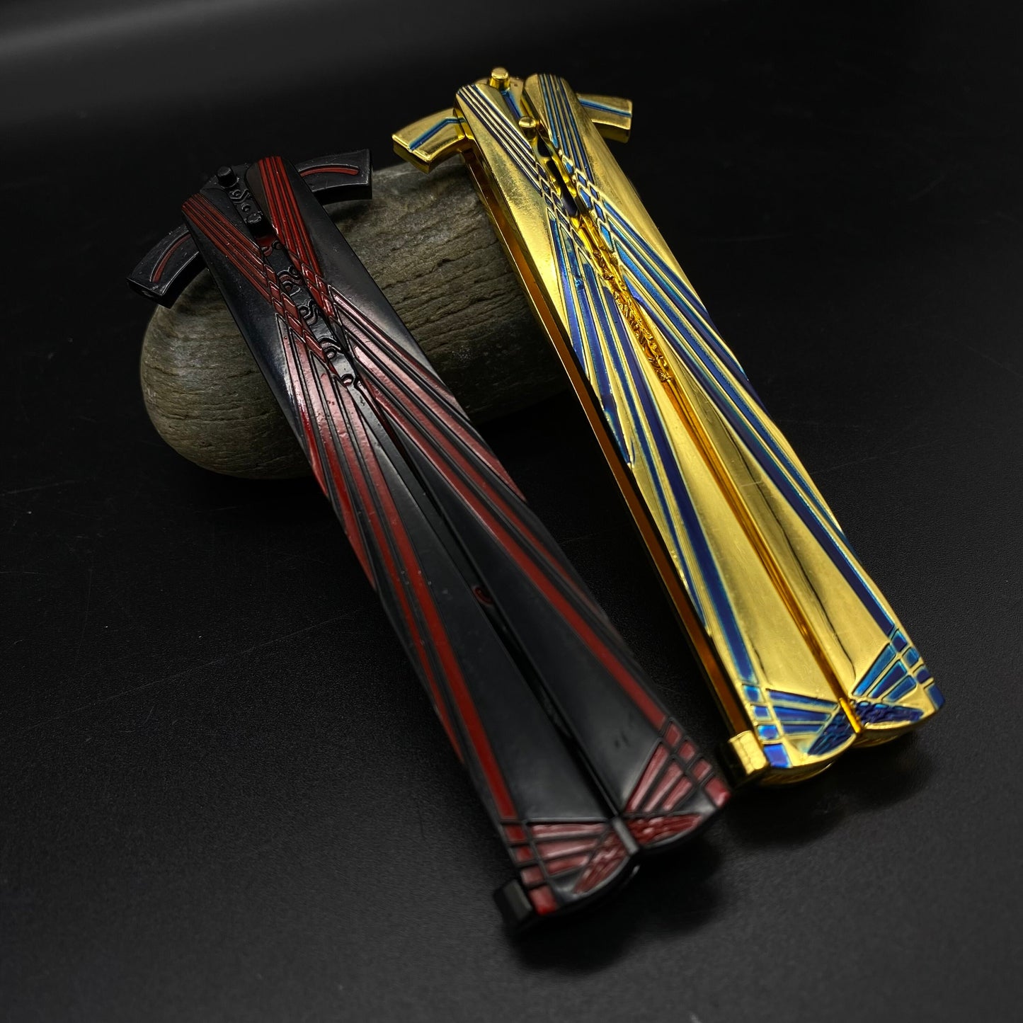 Black Saber Butterfly Knife