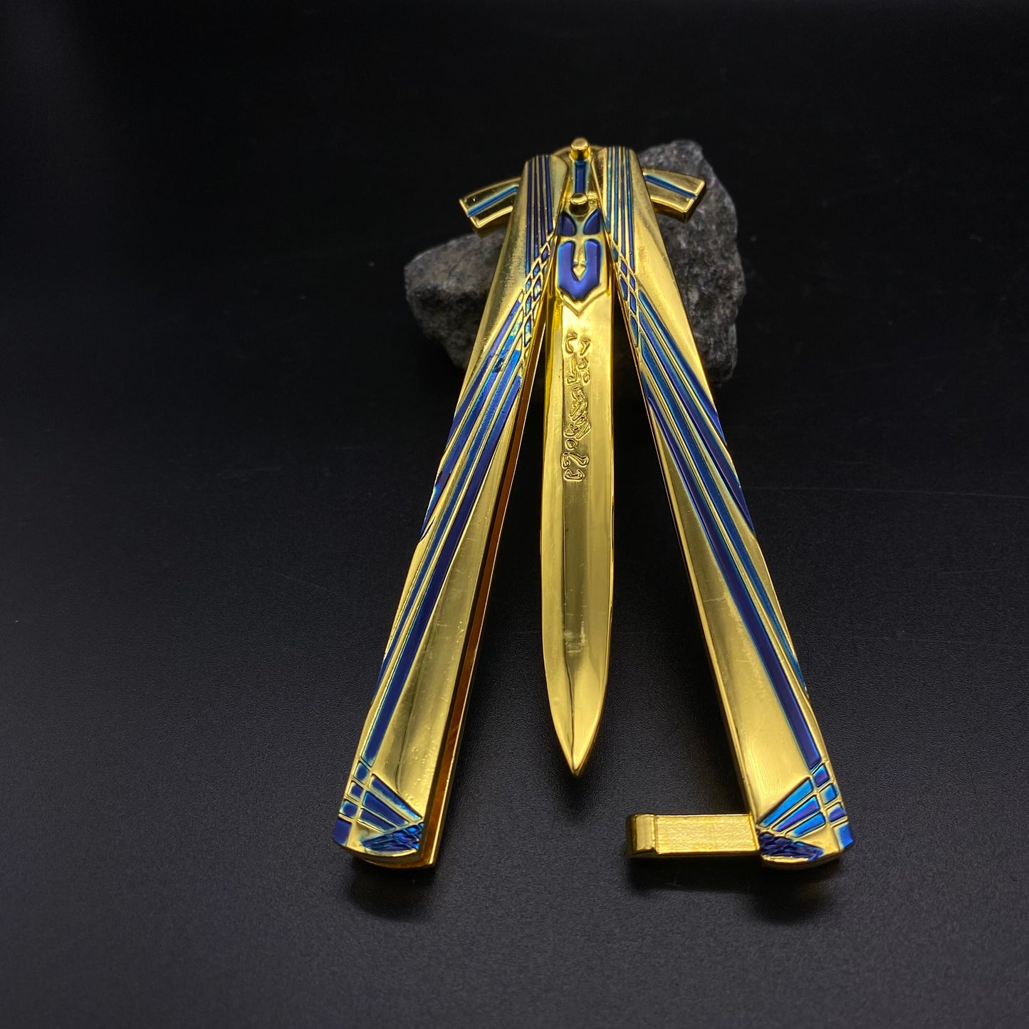Black Saber Butterfly Knife