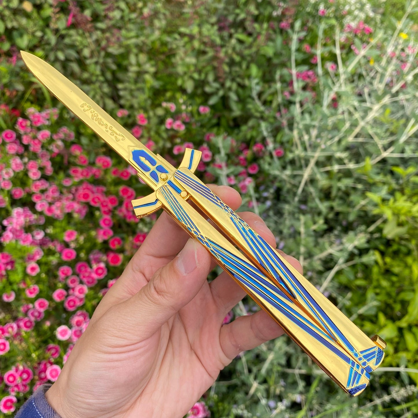 Black Saber Butterfly Knife