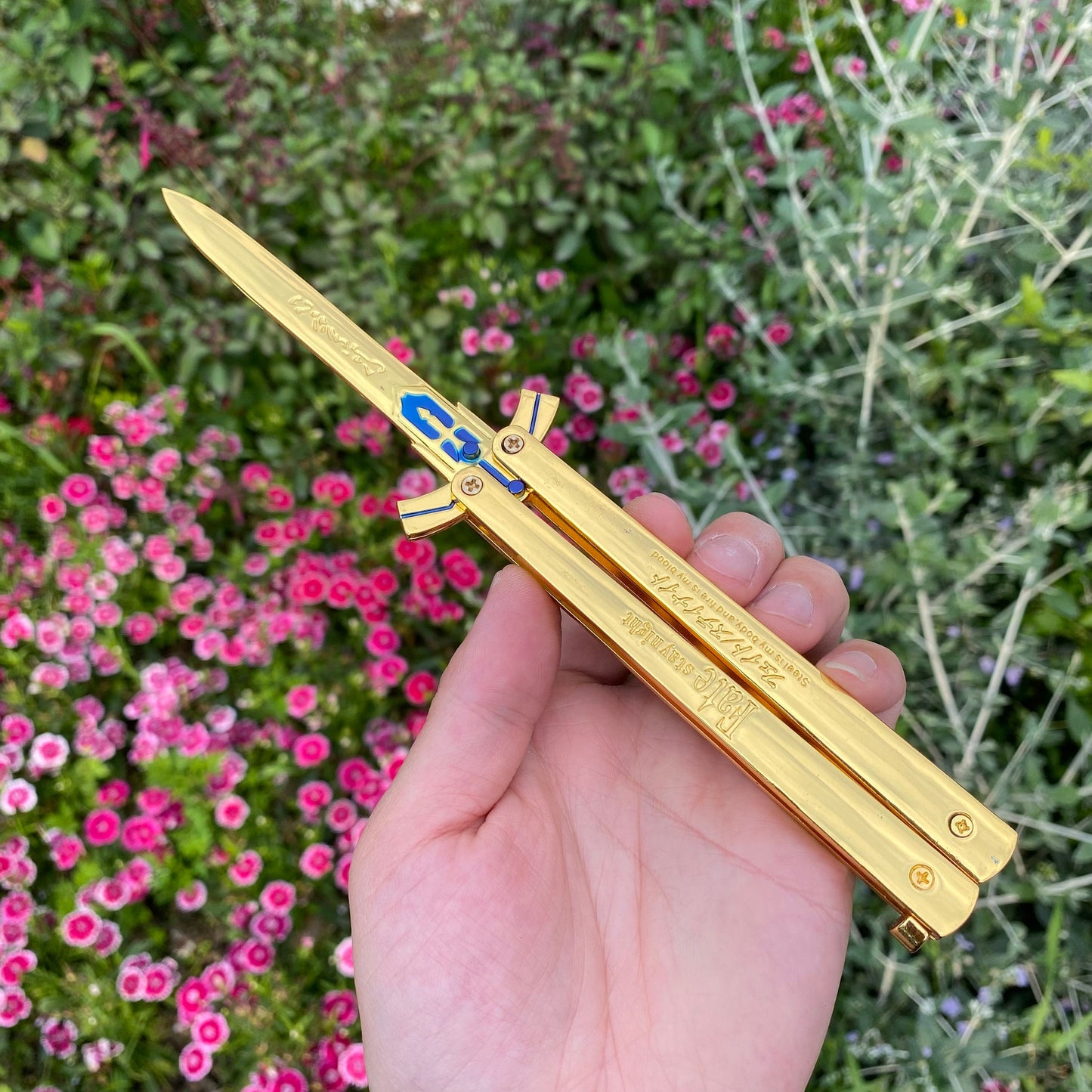 Black Saber Butterfly Knife
