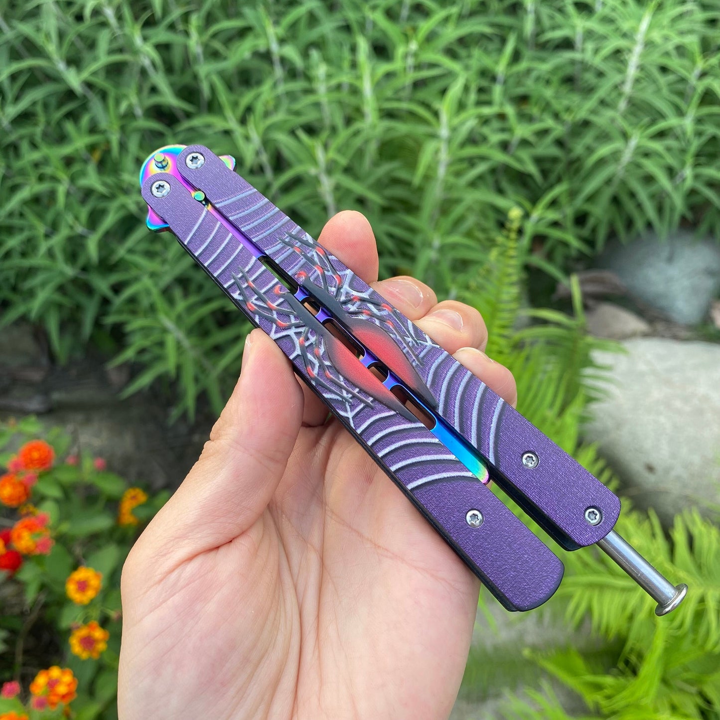 Colore Spider Sculpture Butterfly Knife