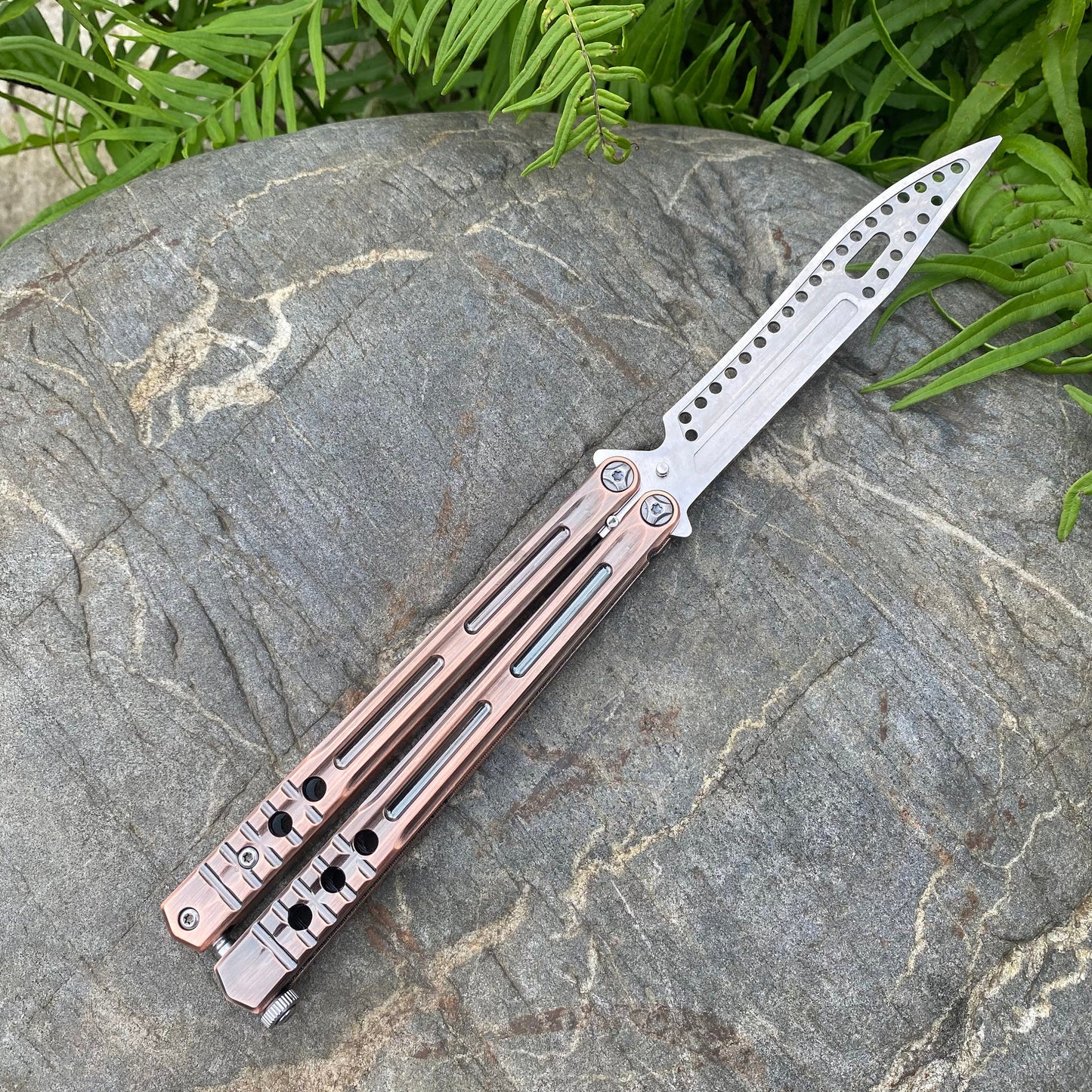 Copper Butterfly Knife