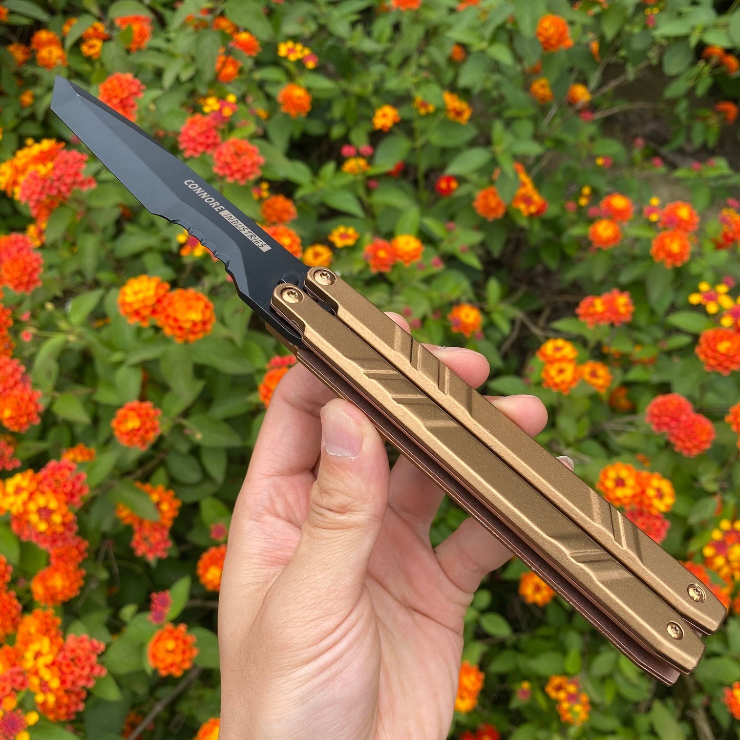 Dark Golden Butterfly Knife