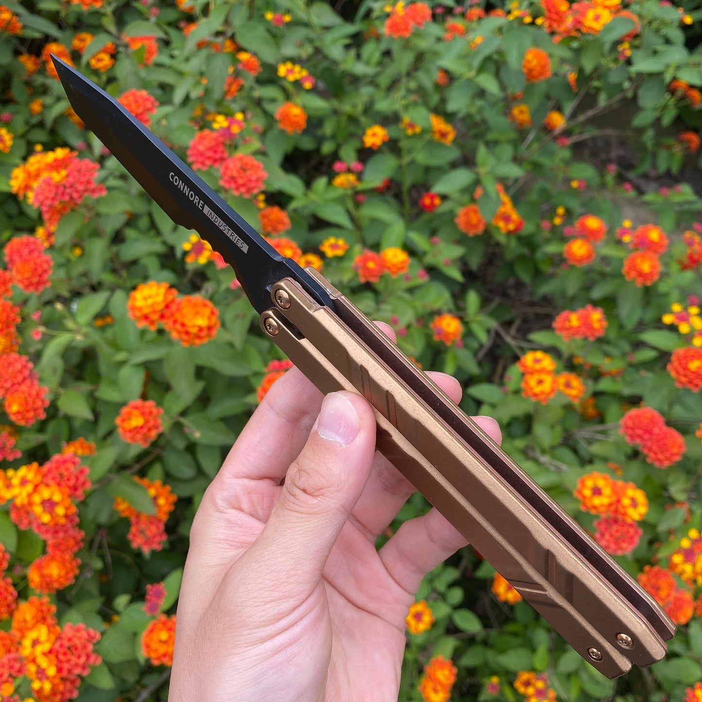 Dark Golden Butterfly Knife