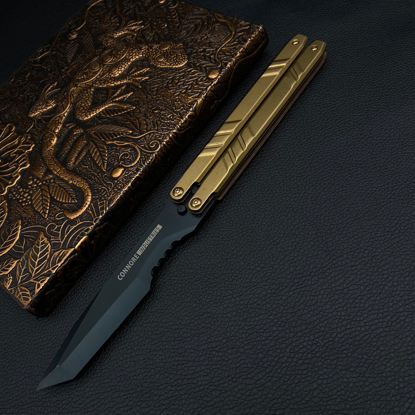 Dark Golden Butterfly Knife