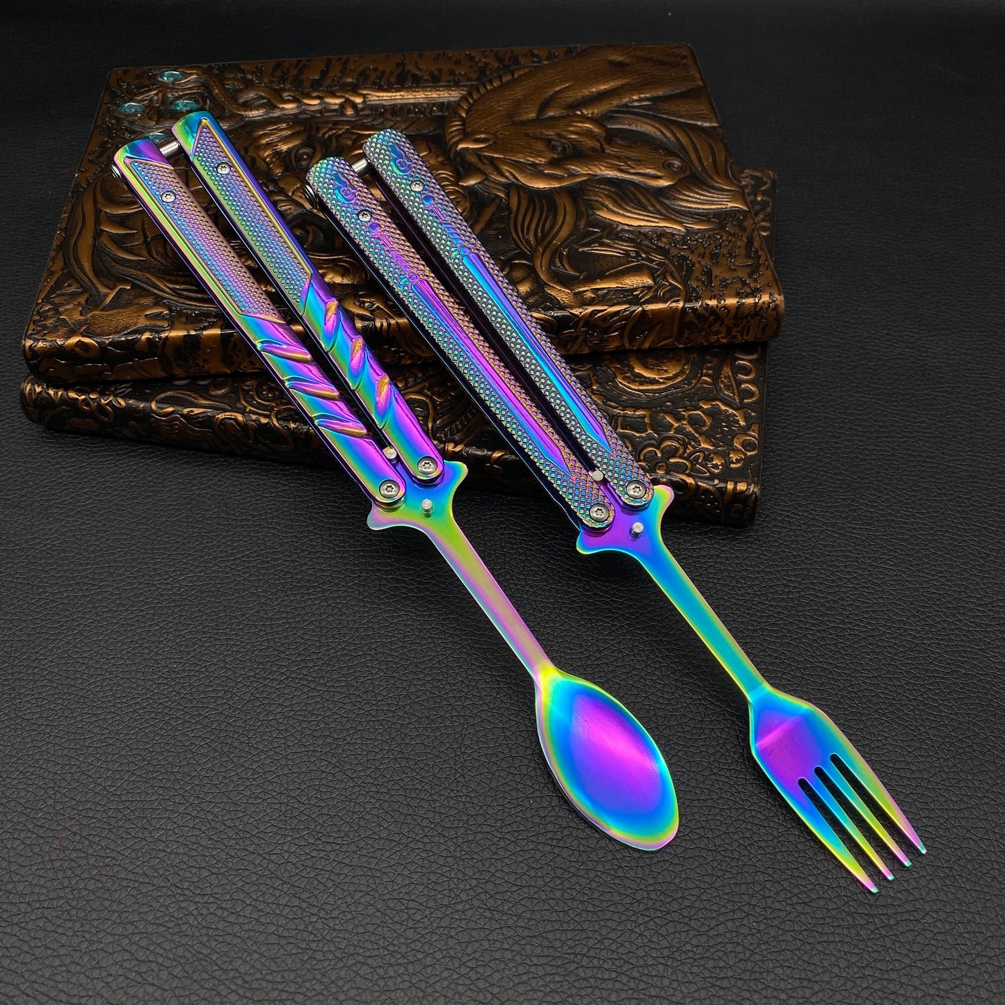 Creative Fork and Spoon Butterfly Knife