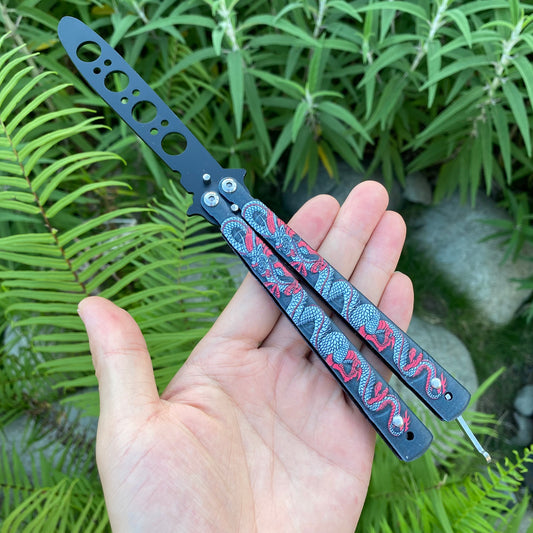 Colore 3D Dragon Sculpture Butterfly Knife