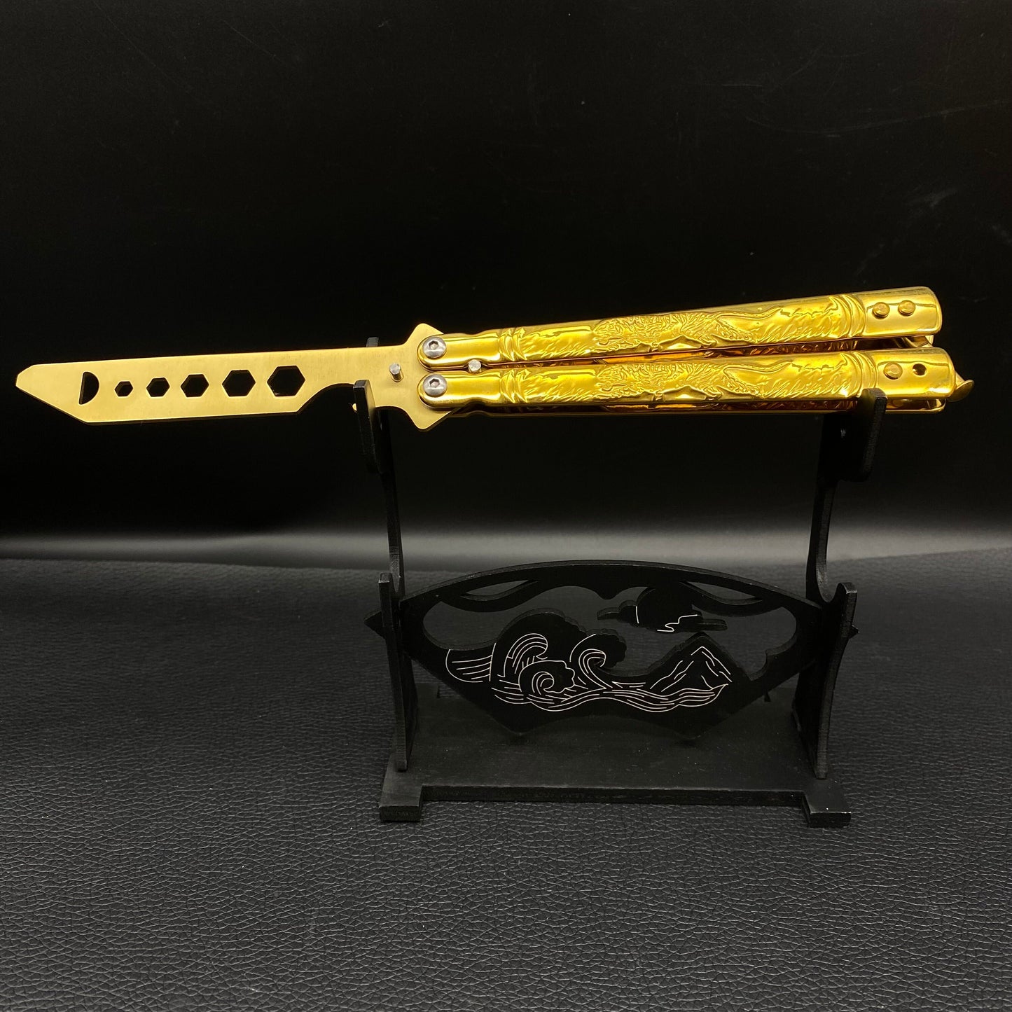 Gold Plate Blunt Butterfly Knife