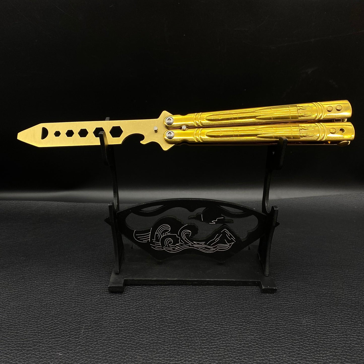 Gold Plate Blunt Butterfly Knife