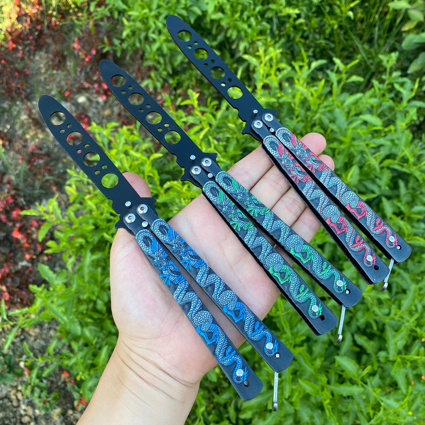 Colore 3D Dragon Sculpture Butterfly Knife
