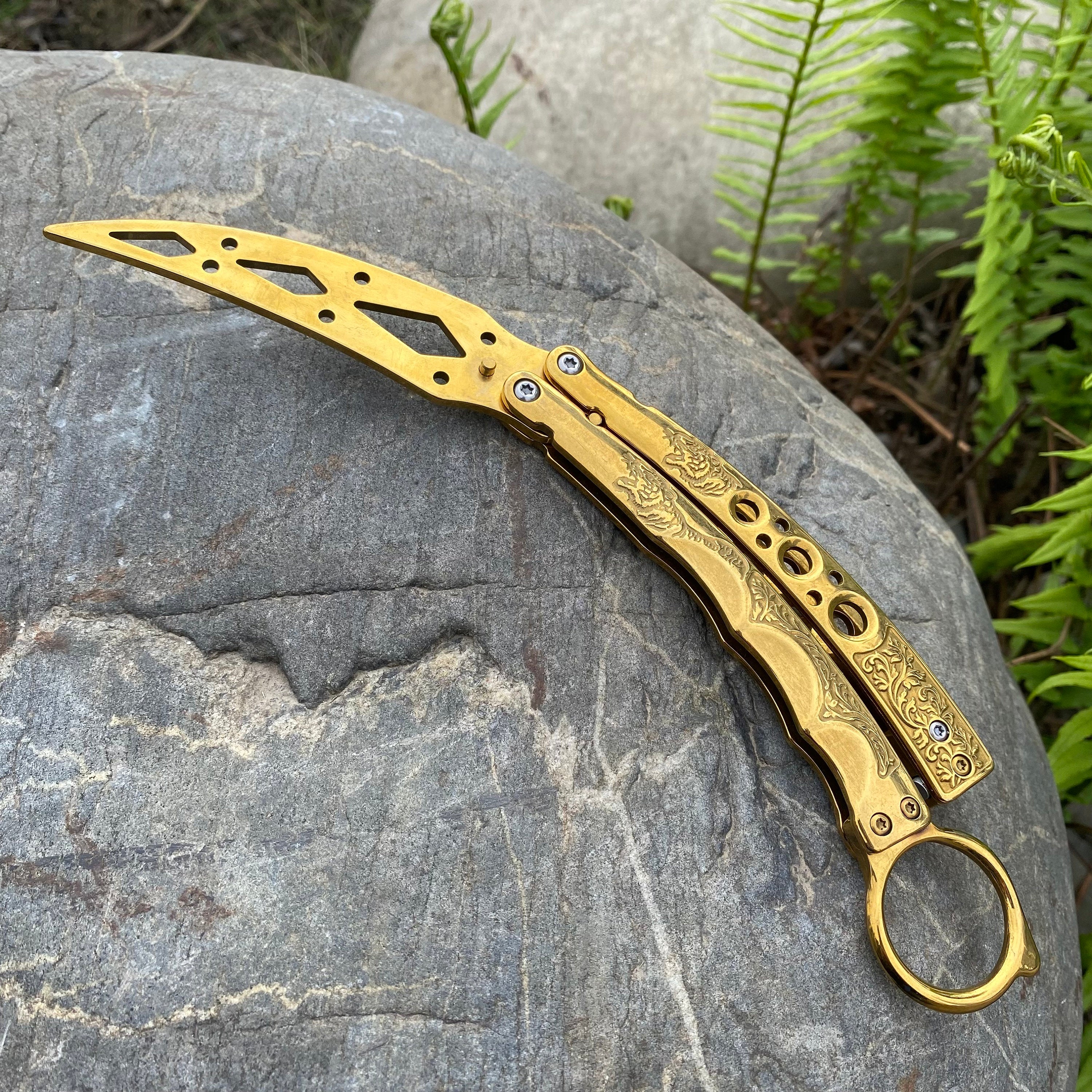 Gold Butterfly Knife