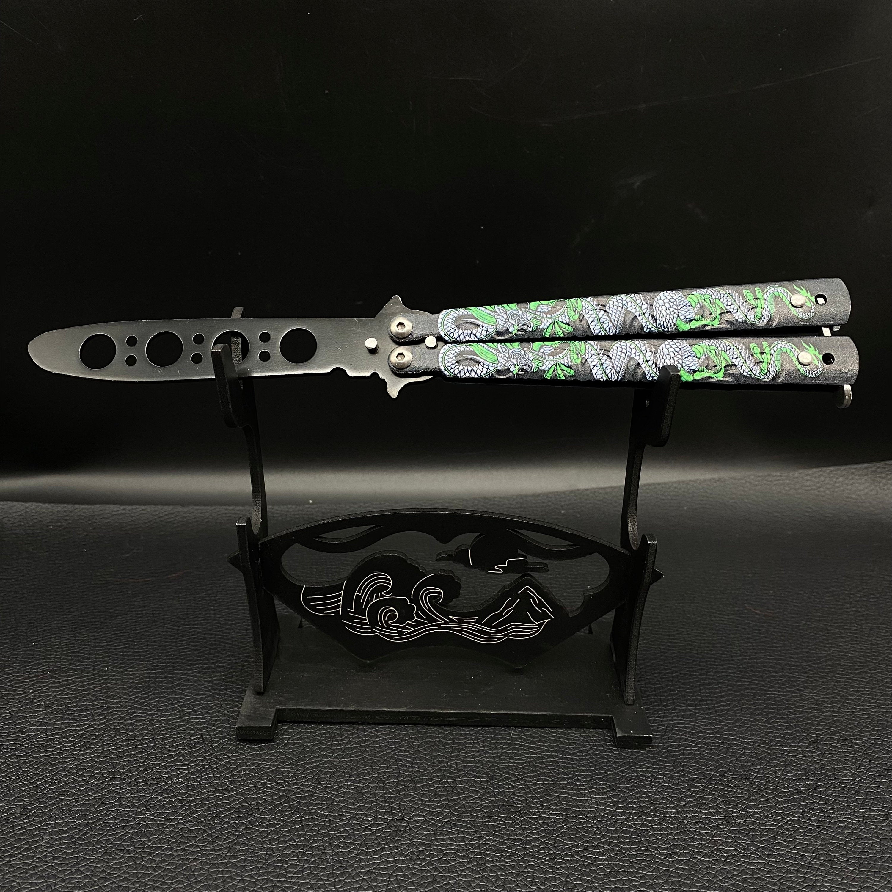 Colore 3D Dragon Sculpture Butterfly Knife